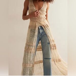 NWOT Free people sweet saloon maxi bodysuit